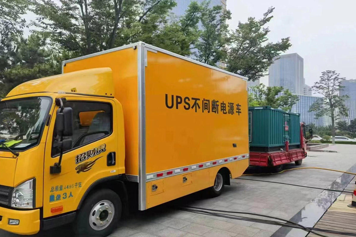斗门发电机租赁施工现场