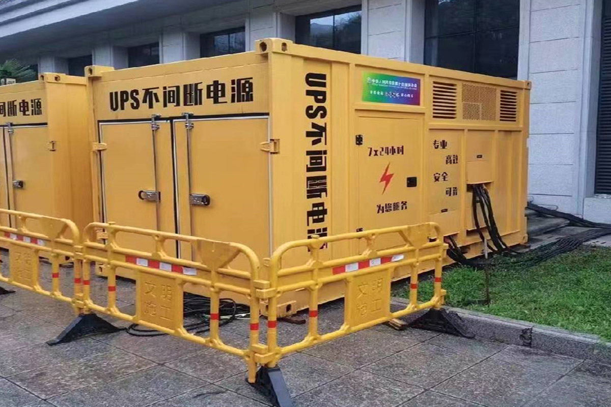 斗门发电机租赁施工现场